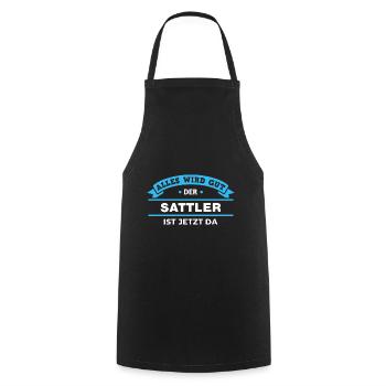 Sattler Design für stolze Handwerker - Kochschürze - Schwarz - Vorne - AI Model Male 185 dark (185cm)