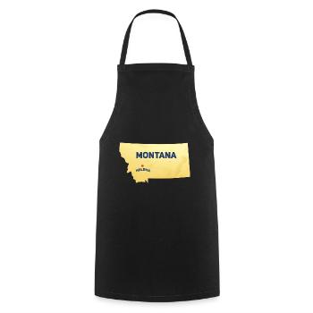 Hauptstadt von Montana Design für stolze Montaner - Kochschürze - Schwarz - Vorne - AI Model Male 185 dark (185cm)