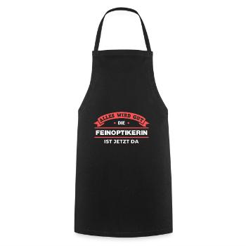 Feinoptikerin Design für stolze Handwerker - Kochschürze - Schwarz - Vorne - AI Model Male 185 dark (185cm)
