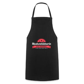 Maskenbildnerin Design für stolze Handwerker - Kochschürze - Schwarz - Vorne - AI Model Male 185 dark (185cm)
