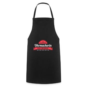 Uhrmacherin Design für stolze Handwerker - Kochschürze - Schwarz - Vorne - AI Model Male 185 dark (185cm)