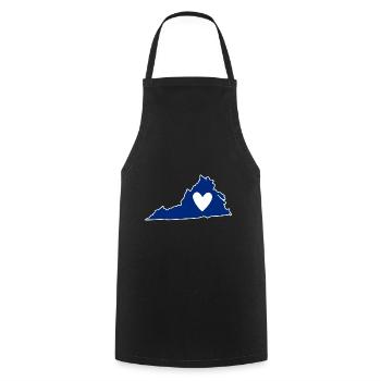 Liebe Virginia Kartendesign für stolze Virginianer - Kochschürze - Schwarz - Vorne - AI Model Male 185 dark (185cm)