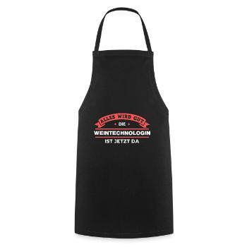 Weintechnologin Design für stolze Handwerker - Kochschürze - Schwarz - Vorne - AI Model Male 185 dark (185cm)