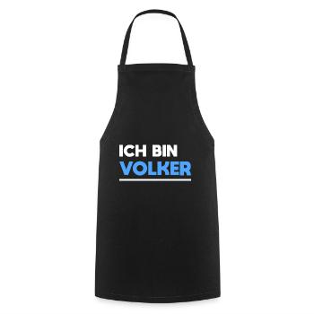Volker Name Spruch für stolze Volker - Kochschürze - Schwarz - Vorne - AI Model Male 185 dark (185cm)