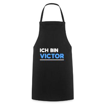 Victor Name Spruch für stolze Victor - Kochschürze - Schwarz - Vorne - AI Model Male 185 dark (185cm)
