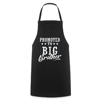 Promoted To Big Brother - Cooking Apron - black - Front - AI Model Male 185 dark (185cm)