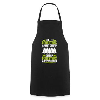 Forester Forestry Forester Forest workers Forest - Cooking Apron - black - Front - AI Model Male 185 dark (185cm)