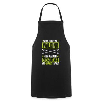Nordic Walking Nordic Walker Nordic Walken - Cooking Apron - black - Front - AI Model Male 185 dark (185cm)