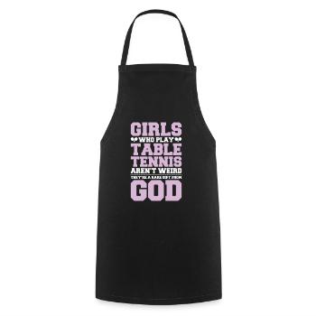 Tischtennis Ping Pong Pingpong Table Tennis - Cooking Apron - black - Front - AI Model Male 185 dark (185cm)