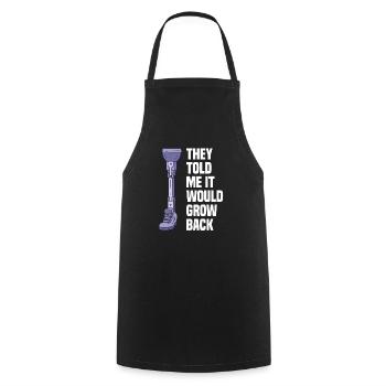 Leg amputation prosthesis wheelchair - Cooking Apron - black - Front - AI Model Male 185 dark (185cm)