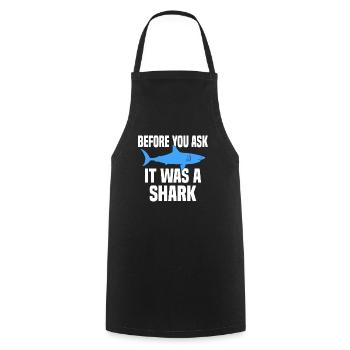 Leg amputation prosthesis - Cooking Apron - black - Front - AI Model Male 185 dark (185cm)