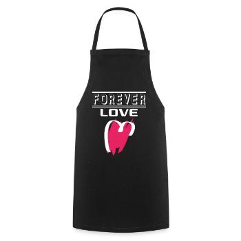 Liebe Forever I Love You Herz Hearts Wahre Liebe - Kochschürze - Schwarz - Vorne - AI Model Male 185 dark (185cm)