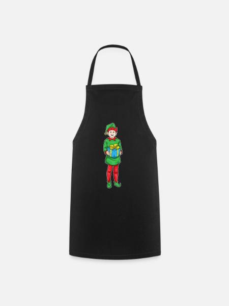 Elf Weihnachten Paket - Kochschürze - Schwarz