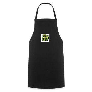 Monstre de Slime Vert 67 - Tablier de cuisine - noir - Devant - AI Model Male 185 dark (185cm)