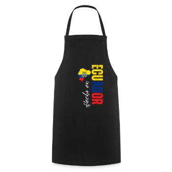 Fabriqué en Équateur, fierté équatorienne - Tablier de cuisine - noir - Devant - AI Model Male 185 dark (185cm)