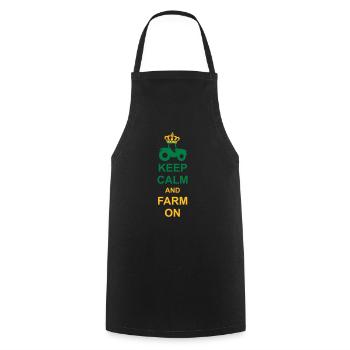 Ferme Keep Calm - Tablier de cuisine - noir - Devant - AI Model Male 185 dark (185cm)