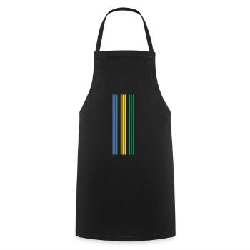 Gabon - Cooking Apron - black - Front - AI Model Male 185 dark (185cm)