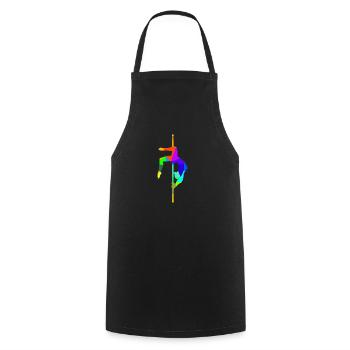 Pole Dancing Arc-en-ciel Couleurs Polygone Sports - Tablier de cuisine - noir - Devant - AI Model Male 185 dark (185cm)