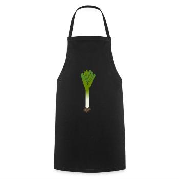 leek - Cooking Apron - black - Front - AI Model Male 185 dark (185cm)