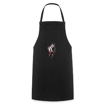 Woodpecker Bird Bird Lover Birdwatcher - Cooking Apron - black - Front - AI Model Male 185 dark (185cm)