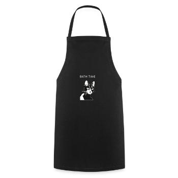Bath Time Cute Animals Cartoon - Cooking Apron - black - Front - AI Model Male 185 dark (185cm)