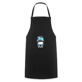 Eishockeyspieler Mama Mutter Eishockey - Kochschürze - Schwarz - Vorne - AI Model Male 185 dark (185cm)