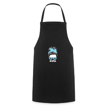 Eishockeyspieler Oma Eishockey - Kochschürze - Schwarz - Vorne - AI Model Male 185 dark (185cm)