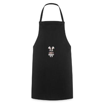Je suis le bébé lapin - Tablier de cuisine - noir - Devant - AI Model Male 185 dark (185cm)