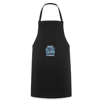 Geschenk für Conrad - Kochschürze - Schwarz - Vorne - AI Model Male 185 dark (185cm)