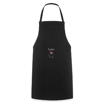 Erzieherin mit Herz Kindergärtnerin Geschenk - Kochschürze - Schwarz - Vorne - AI Model Male 185 dark (185cm)
