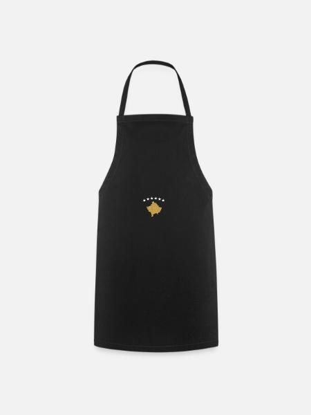 Kosovo Flagge Fahne Trikot Kosovarisch Geschenk - Kochschürze - Schwarz
