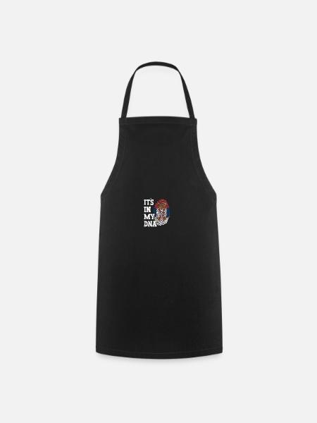 Serbie Drapeau serbe Srbija Serbes Cadeau - Tablier de cuisine - noir