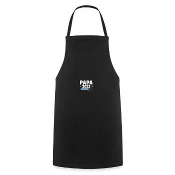 Papa 2023 Futur Cadeau Père à Être - Tablier de cuisine - noir - Devant - AI Model Male 185 dark (185cm)