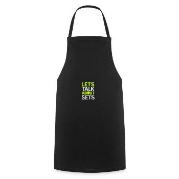 Joueur de tennis Joueur de tennis cadeau balle de tennis - Tablier de cuisine - noir - Devant - AI Model Male 185 dark (185cm)