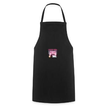 Gamer Gift Gamers Gamer Gamepad - Cooking Apron - black - Front - AI Model Male 185 dark (185cm)