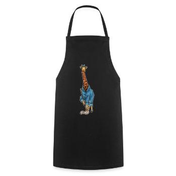 Giraffe Cleaner Mop - Cooking Apron - black - Front - AI Model Male 185 dark (185cm)