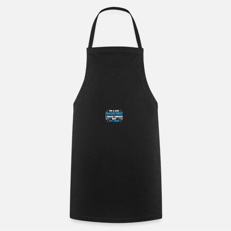 Mechanic CNC operator CNC milling cutter - Cooking Apron - black