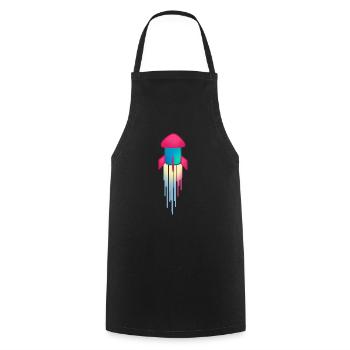 Rocket - Cooking Apron - black - Front - AI Model Male 185 dark (185cm)