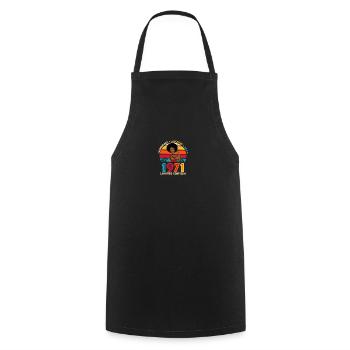 Anniversaire 1971 Edition Limitée Vintage Afro - Tablier de cuisine - noir - Devant - AI Model Male 185 dark (185cm)