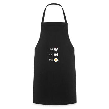 Ableitung Funktion Huhn Mathe - Kochschürze - Schwarz - Vorne - AI Model Male 185 dark (185cm)