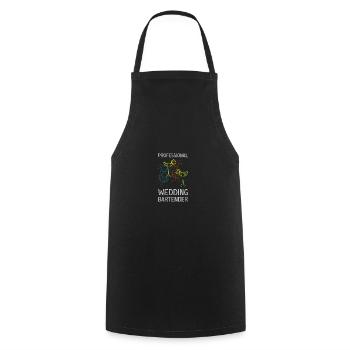 Hochzeit Barkeeper Cocktail Longdrink Geschenk - Kochschürze - Schwarz - Vorne - AI Model Male 185 dark (185cm)
