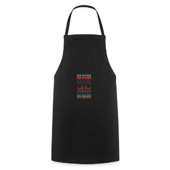 Père Noël Noël Elfe de Noël - Tablier de cuisine - noir - Devant - AI Model Male 185 dark (185cm)
