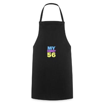 56 - Cooking Apron - black - Front - AI Model Male 185 dark (185cm)
