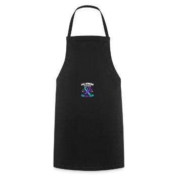 Sunflower Suicide Prevention Suicide Education - Cooking Apron - black - Front - AI Model Male 185 dark (185cm)