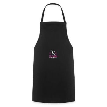 Majorette danseuse tambour-major - Tablier de cuisine - noir - Devant - AI Model Male 185 dark (185cm)