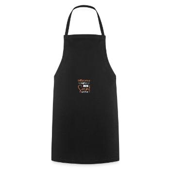Travailleur social scolaire - Tablier de cuisine - noir - Devant - AI Model Male 185 dark (185cm)