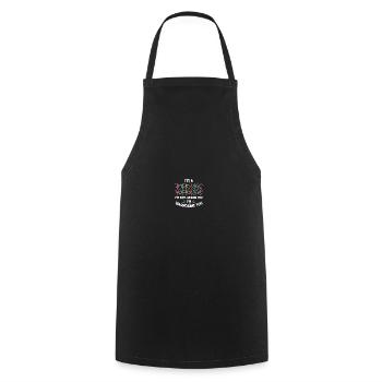 Travailleur social scolaire - Tablier de cuisine - noir - Devant - AI Model Male 185 dark (185cm)