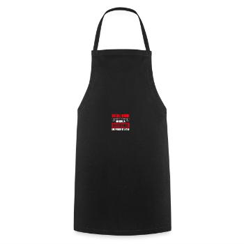 Travailleur social scolaire - Tablier de cuisine - noir - Devant - AI Model Male 185 dark (185cm)