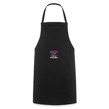 Travailleur social scolaire - Tablier de cuisine - noir - Devant - AI Model Male 185 dark (185cm)
