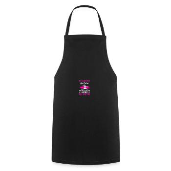 Proud gymnastics mom - Cooking Apron - black - Front - AI Model Male 185 dark (185cm)